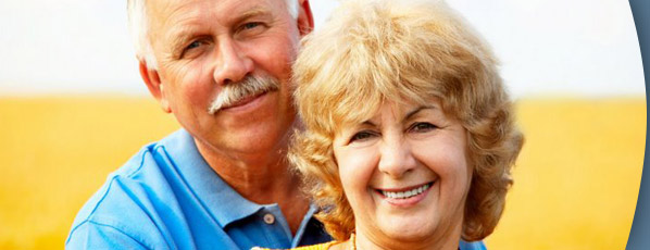 mature man and woman smiling